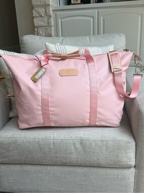 NWT Jon Hart Pink Weekender Travel Duffel Tote - Stylish Weekend Bag